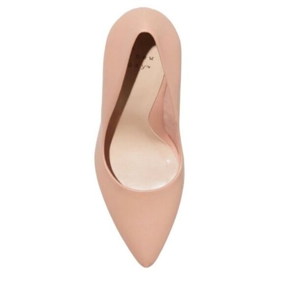 BRAND NEW A.NEW DAY POINTED TOE WOMEN"S SLIP-ON SUE BLOCK HEEL PUMPS - Picture 4 of 16